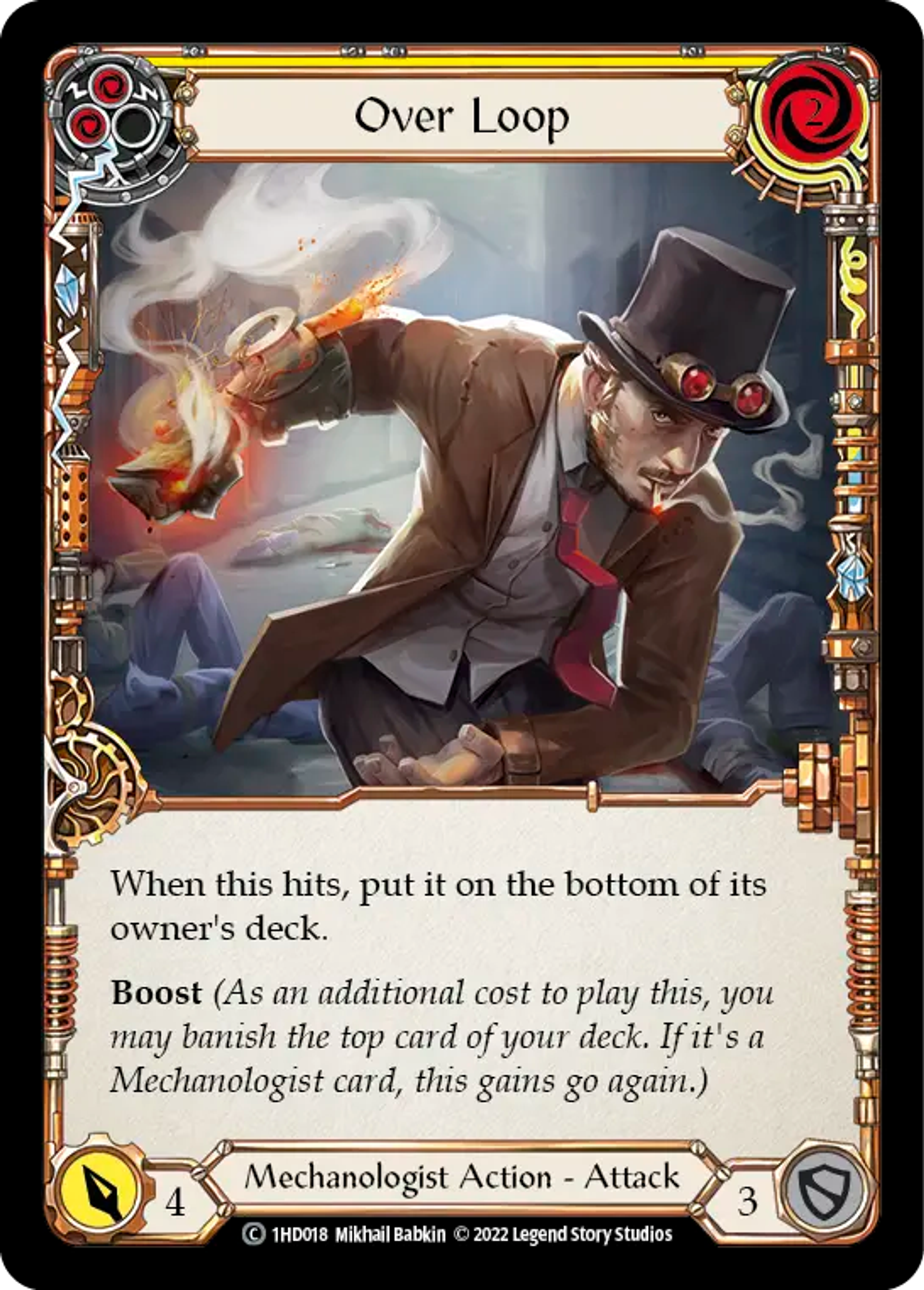Over Loop (Yellow) — Dash - Blitz Deck — Flesh and Blood