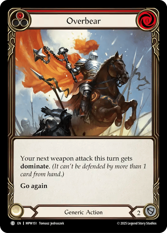 Overbear (Red) — Mastery Pack Warrior — Flesh and Blood
