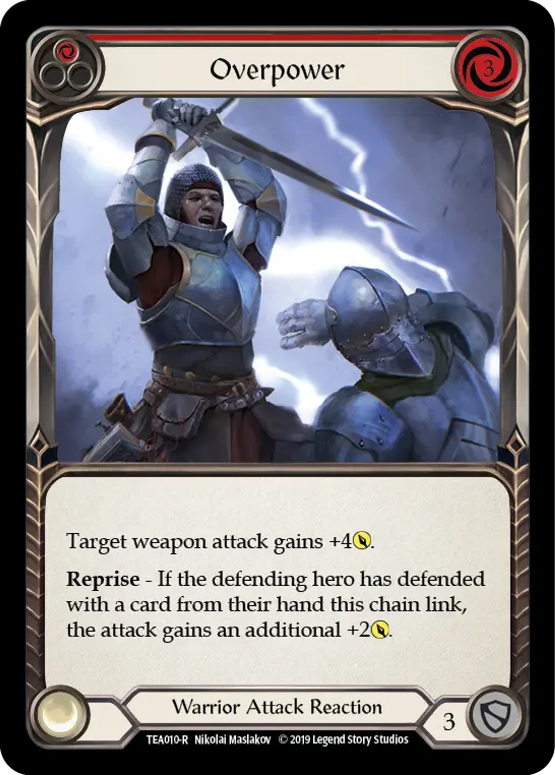 Overpower (Red) — Dorinthea Ironsong - Hero Deck — Flesh and Blood