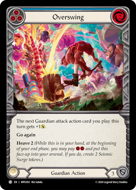 Overswing (Blue) — Mastery Pack Guardian — Flesh and Blood