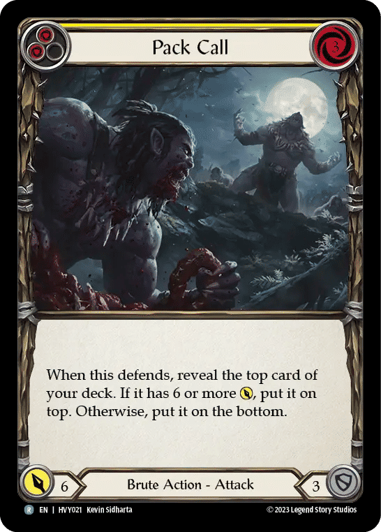 Pack Call (Yellow) — Heavy Hitters — Flesh and Blood