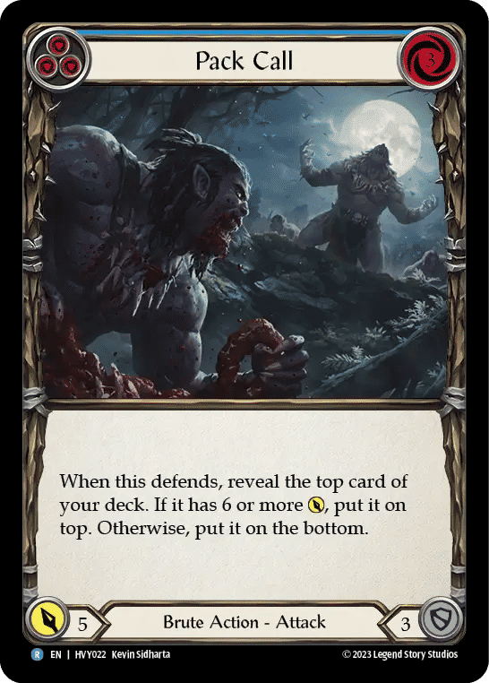 Pack Call (Blue) — Heavy Hitters — Flesh and Blood