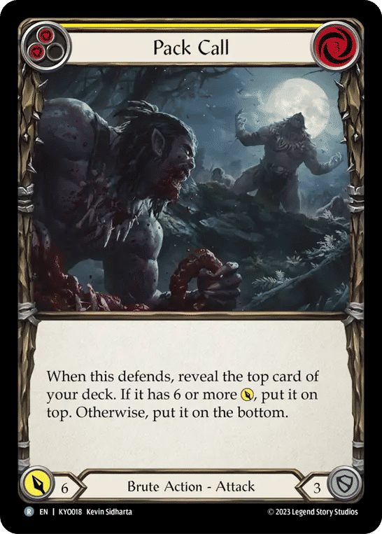 Pack Call (Yellow) — Kayo - Heavy Hitters Blitz Deck — Flesh and Blood