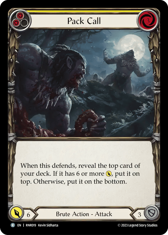 Pack Call (Yellow) — Rhinar - Heavy Hitters Blitz Deck — Flesh and Blood