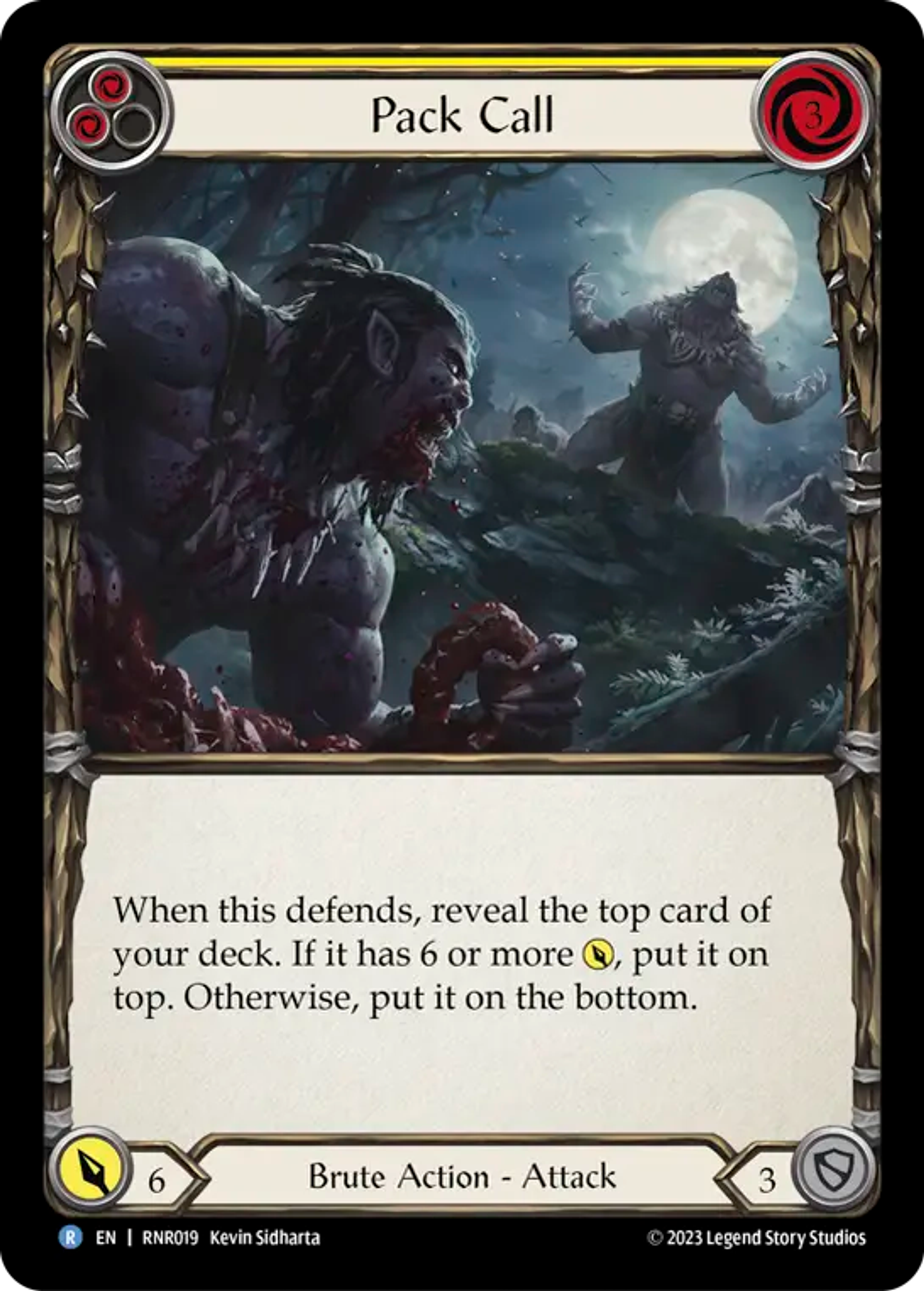 Pack Call (Yellow) — Rhinar - Heavy Hitters Blitz Deck — Flesh and Blood