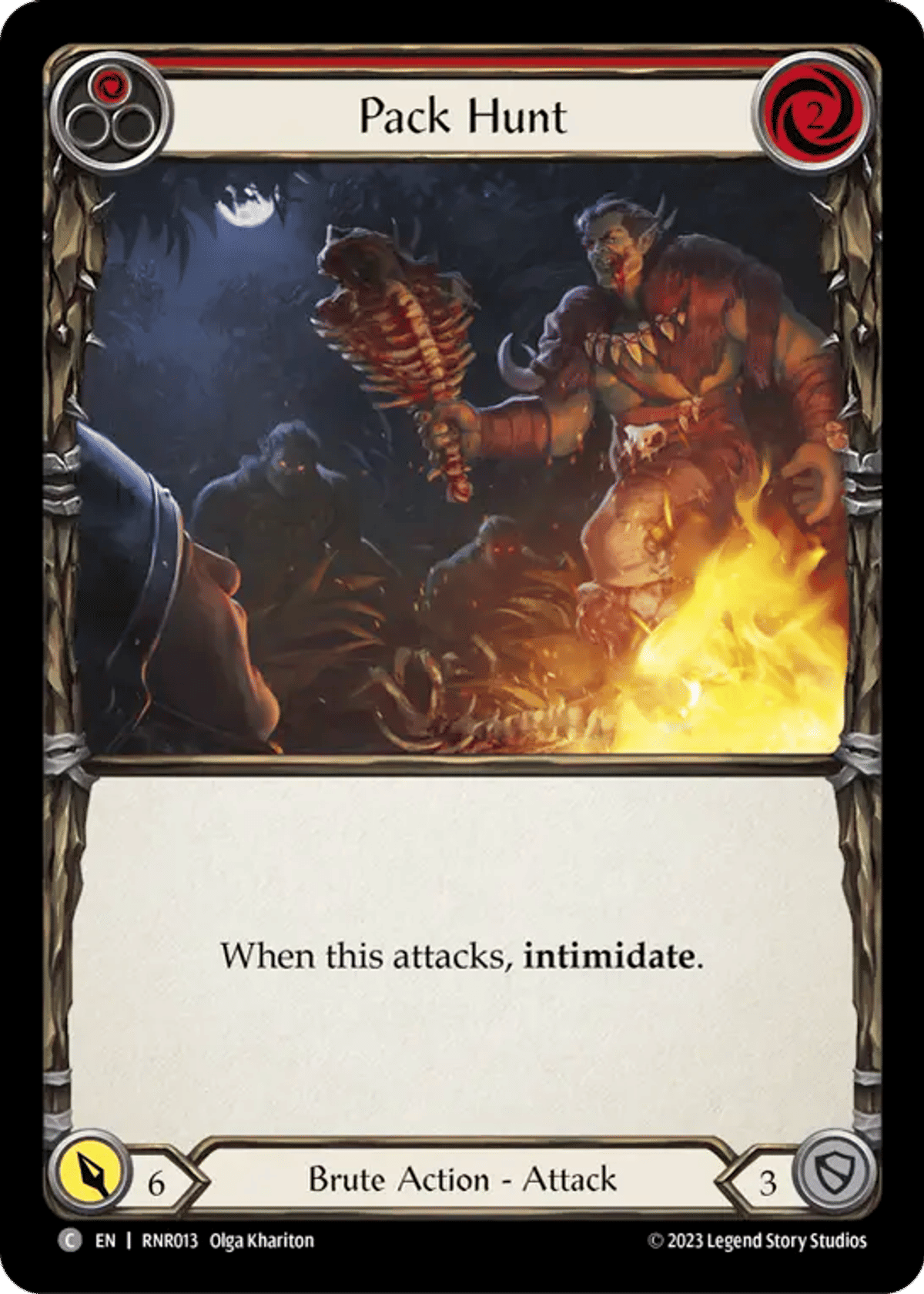 Pack Hunt (Red) from Rhinar - Heavy Hitters Blitz Deck - Flesh and Blood