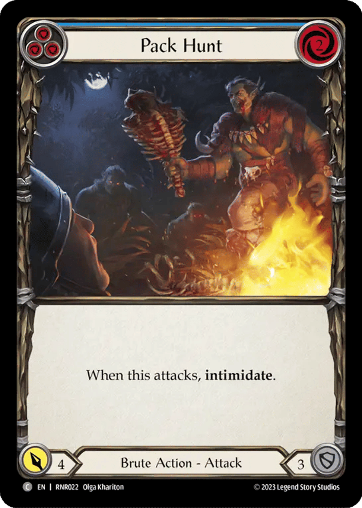 Pack Hunt (Blue) from Rhinar - Heavy Hitters Blitz Deck - Flesh and Blood