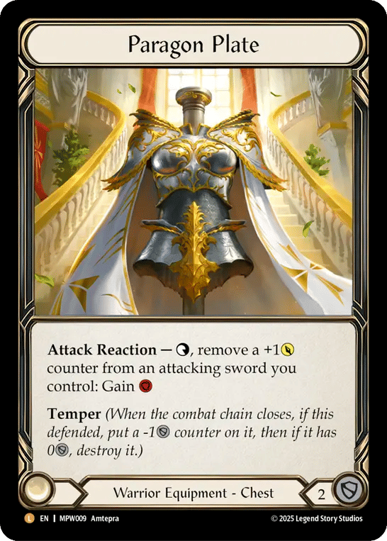Paragon Plate — Mastery Pack Warrior — Flesh and Blood
