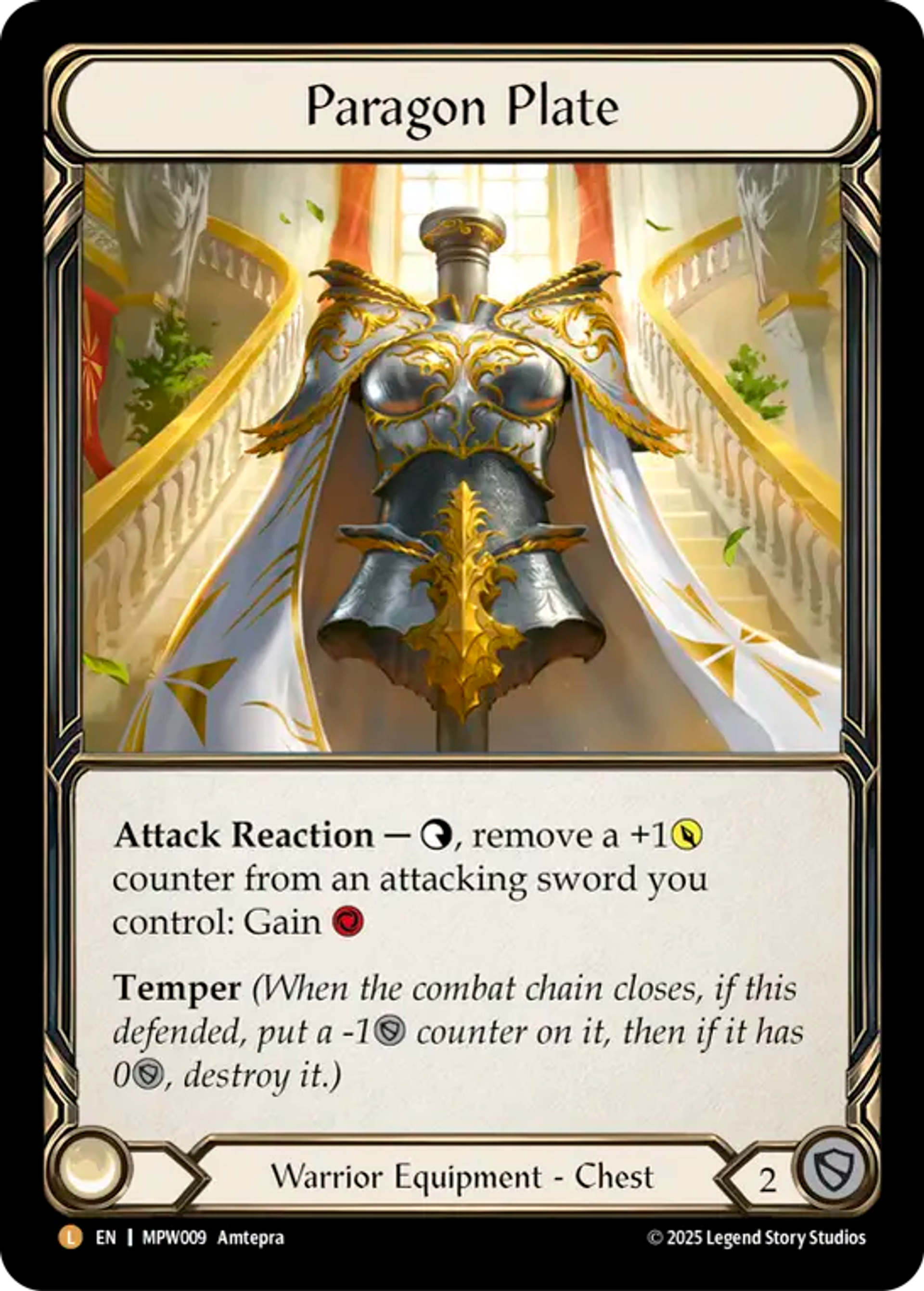 Paragon Plate — Mastery Pack Warrior — Flesh and Blood