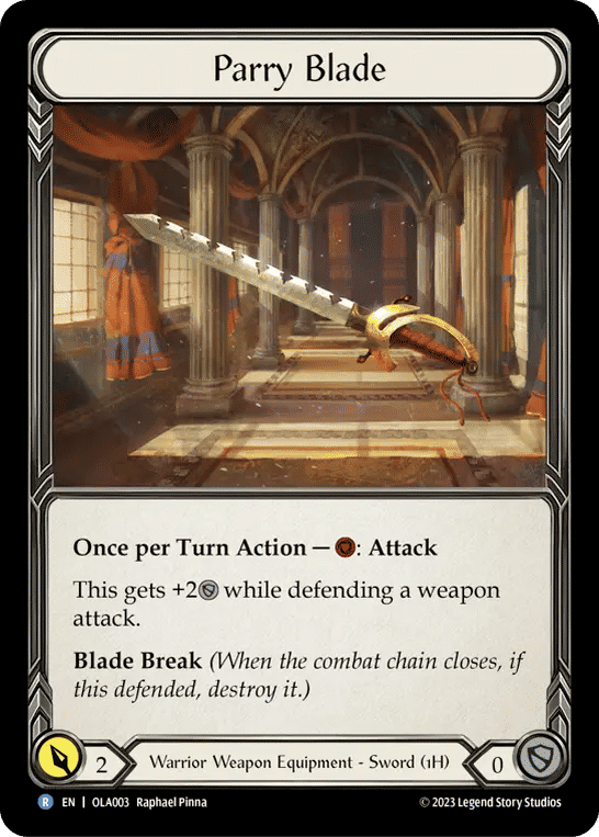 Parry Blade — Olympia - Heavy Hitters Blitz Deck — Flesh and Blood