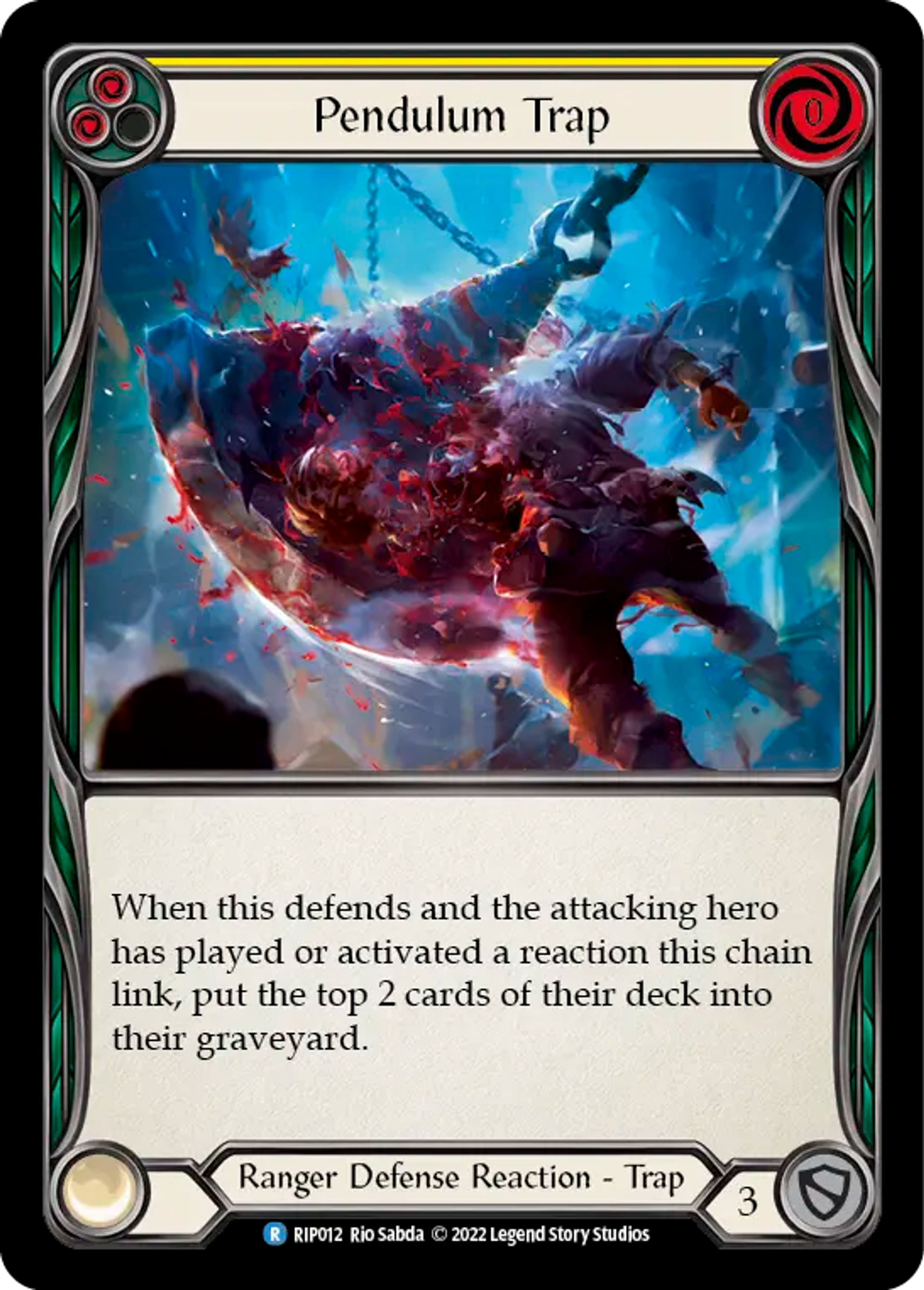 Pendulum Trap (Yellow) — Riptide - Blitz Deck — Flesh and Blood