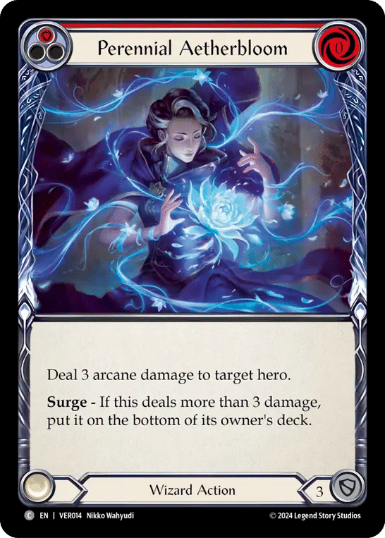 Perennial Aetherbloom (Red) — Rosetta Blitz Deck - Verdance — Flesh and Blood