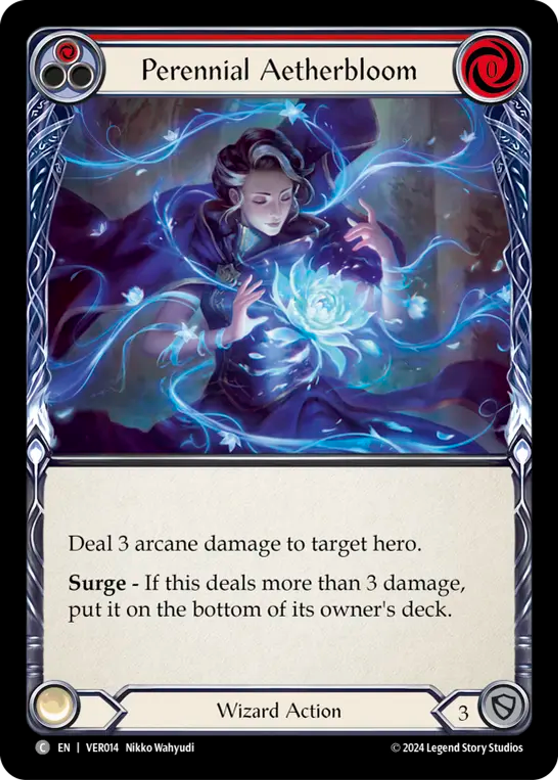 Perennial Aetherbloom (Red) — Rosetta Blitz Deck - Verdance — Flesh and Blood