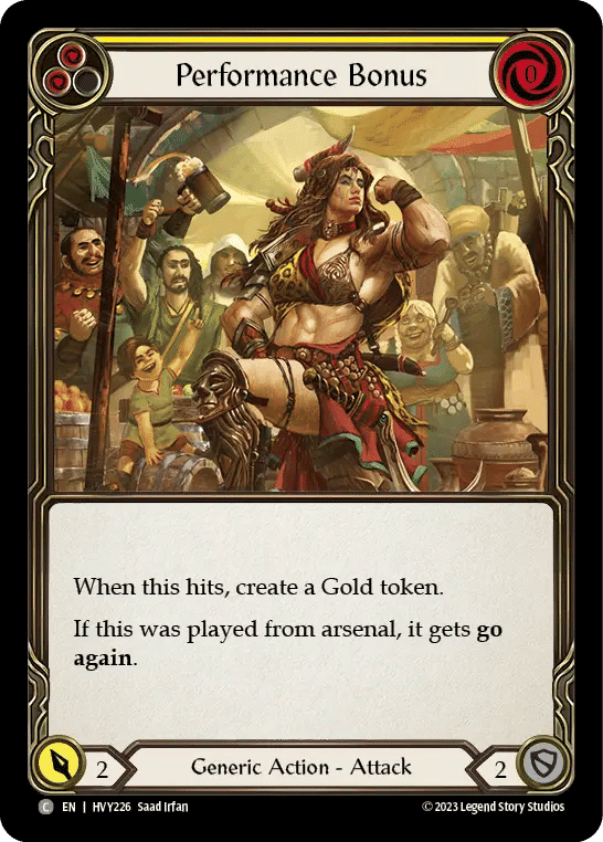 Performance Bonus (Yellow) — Heavy Hitters — Flesh and Blood
