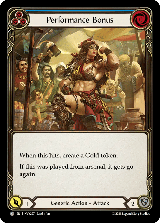 Performance Bonus (Blue) — Heavy Hitters — Flesh and Blood