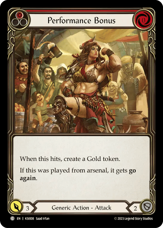 Performance Bonus (Red) — Kassai - Heavy Hitters Blitz Deck — Flesh and Blood