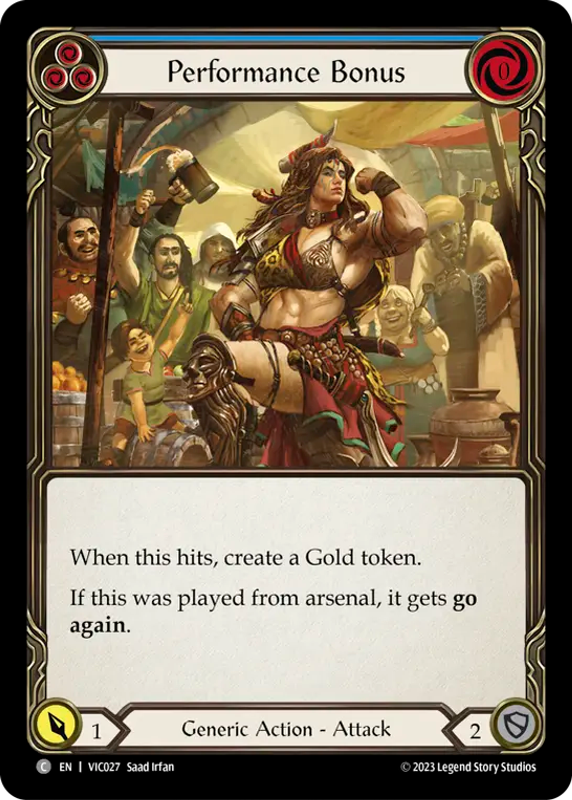 Performance Bonus (Blue) — Victor - Heavy Hitters Blitz Deck — Flesh and Blood