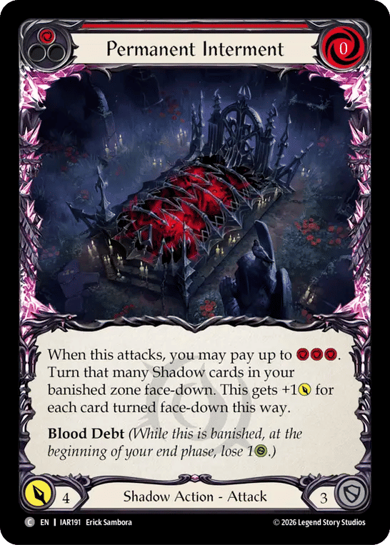 Permanent Interment (Red) — Usurp the Shadow Throne — Flesh and Blood
