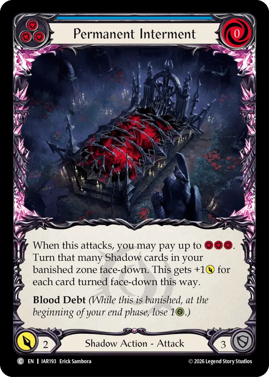 Permanent Interment (Blue) — Usurp the Shadow Throne — Flesh and Blood