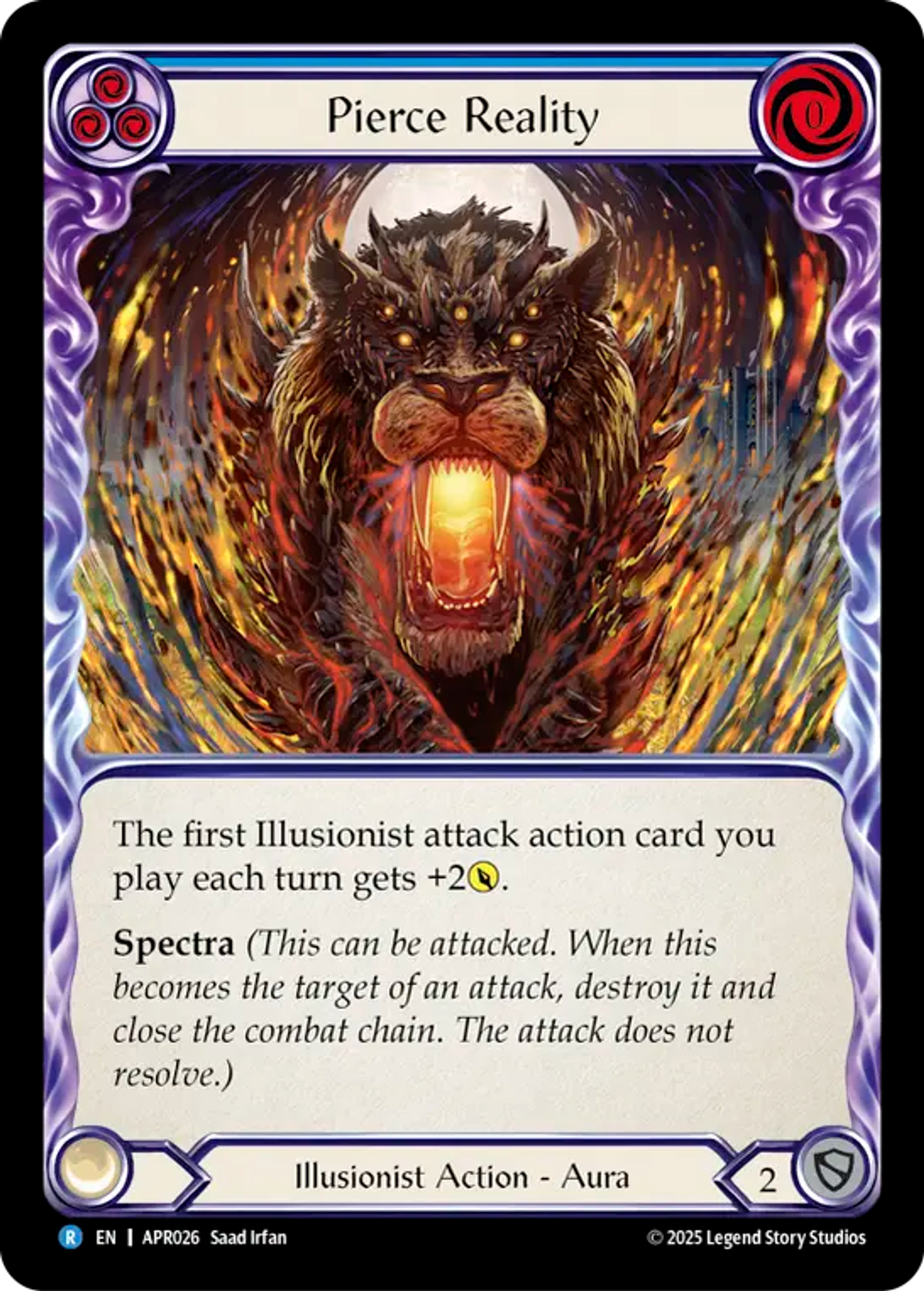 Pierce Reality (Blue) — Armory Deck Legends - Prism Sculptor of Arc Light — Flesh and Blood