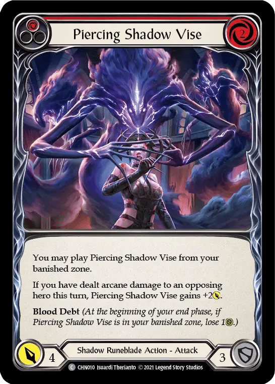 Piercing Shadow Vise (Red) — Chane - Blitz Deck — Flesh and Blood