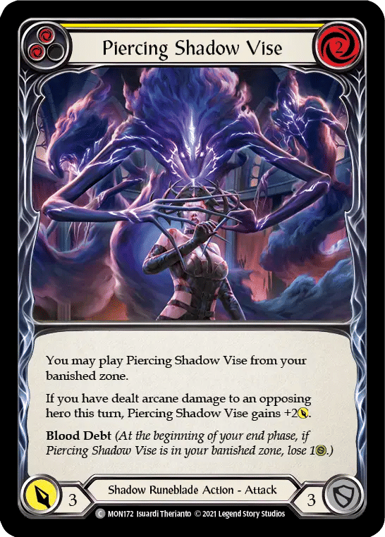 Piercing Shadow Vise (Yellow) — Monarch — Flesh and Blood