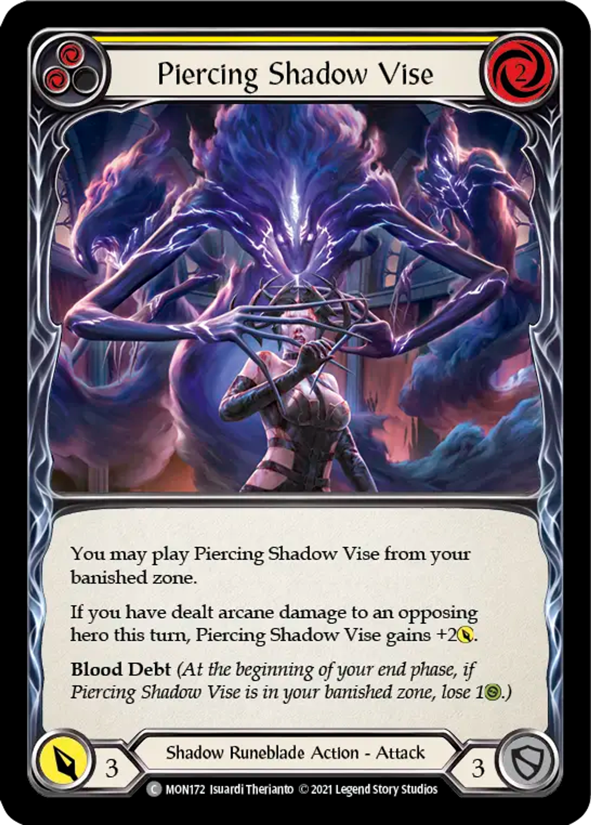 Piercing Shadow Vise (Yellow) — Monarch — Flesh and Blood