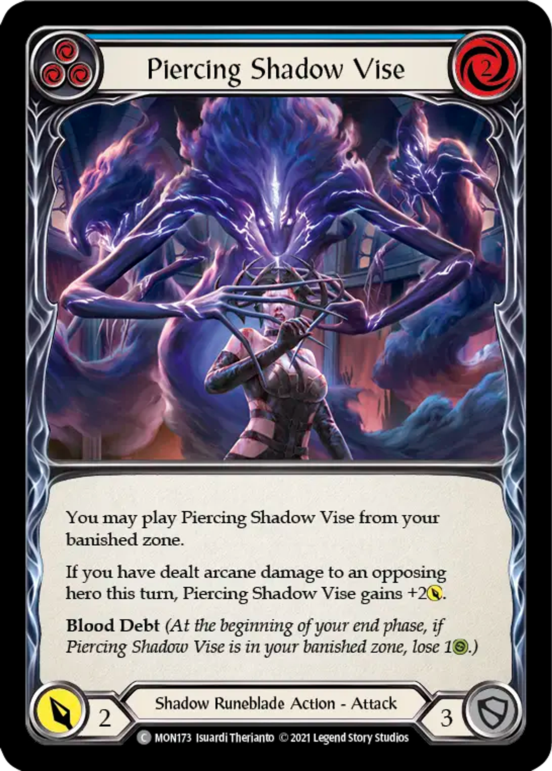Piercing Shadow Vise (Blue) — Monarch — Flesh and Blood