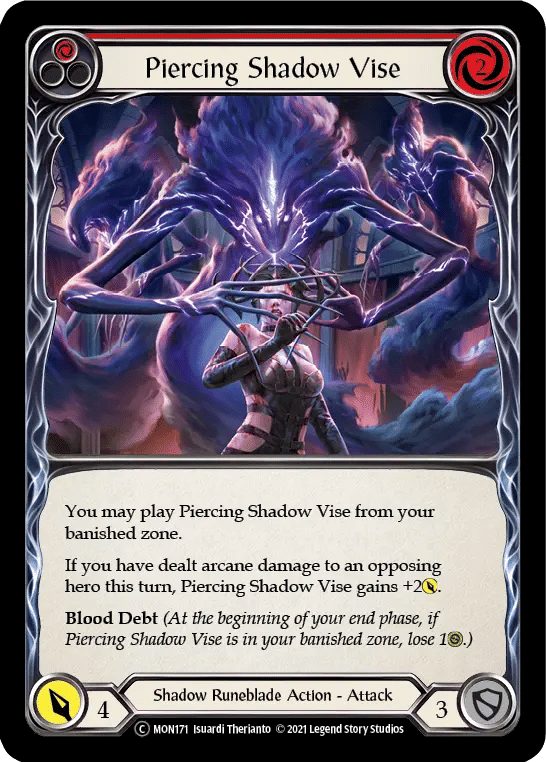 Piercing Shadow Vise (Red) — Monarch - Unlimited — Flesh and Blood