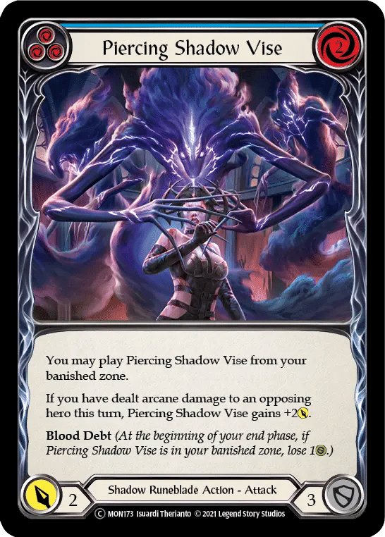Piercing Shadow Vise (Blue) — Monarch - Unlimited — Flesh and Blood