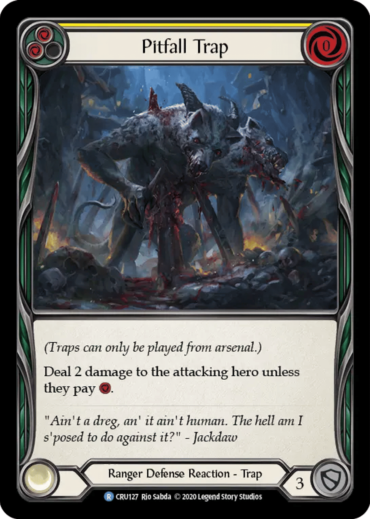 Pitfall Trap (Yellow) from Crucible of War - Flesh and Blood