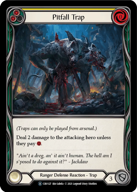 Pitfall Trap (Yellow) — Crucible of War - Unlimited — Flesh and Blood