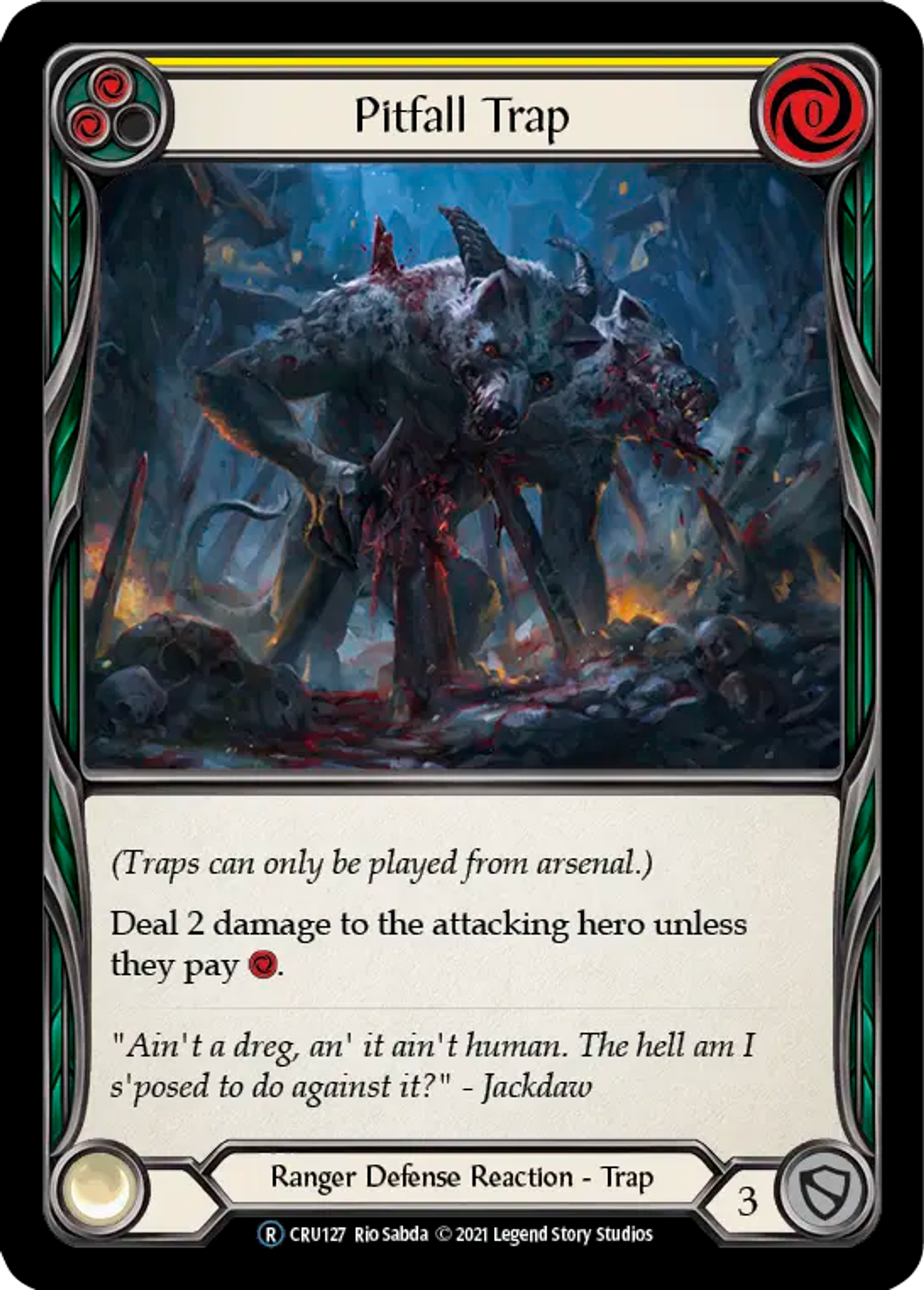 Pitfall Trap (Yellow) — Crucible of War - Unlimited — Flesh and Blood