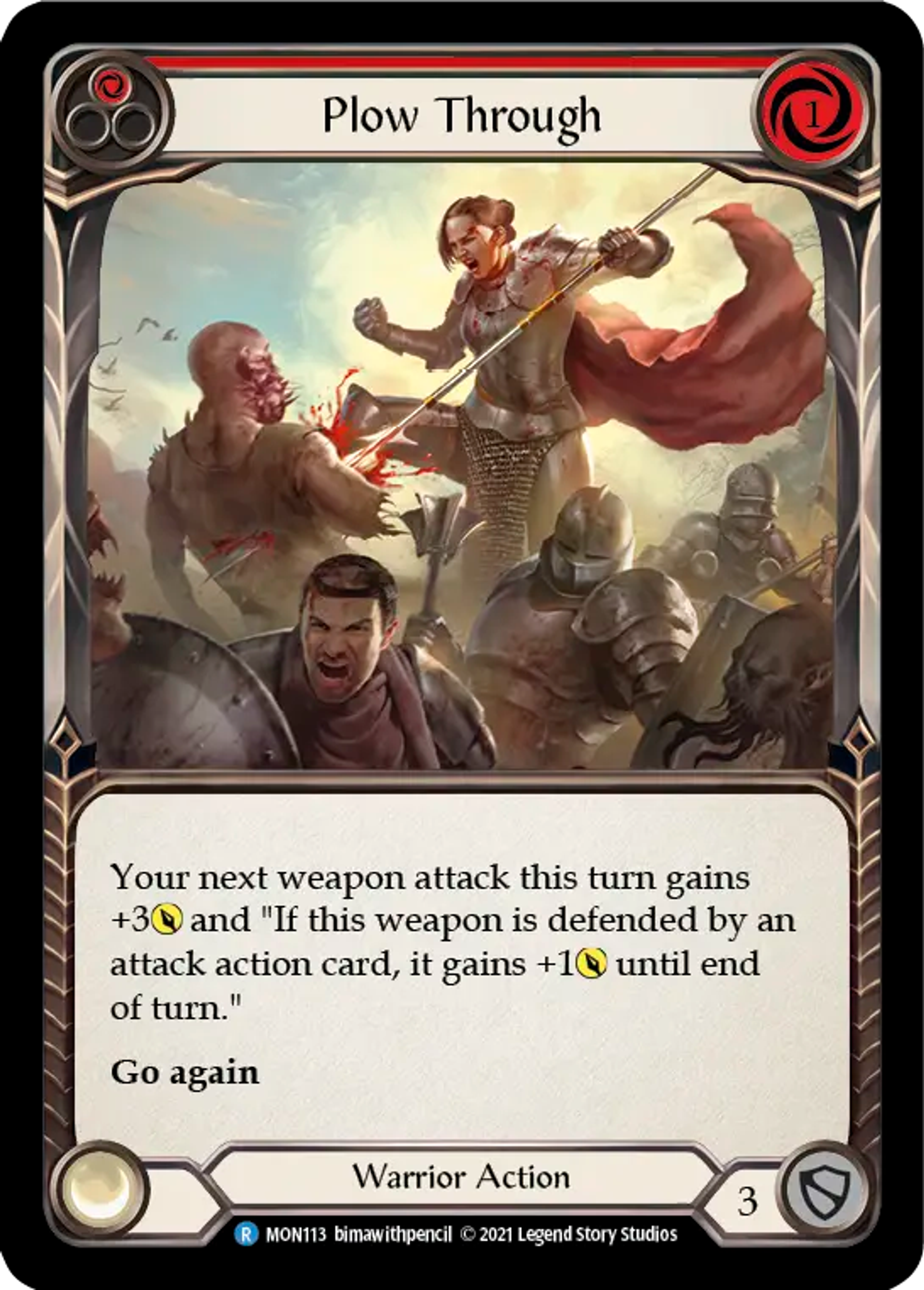 Plow Through (Red) — Monarch — Flesh and Blood