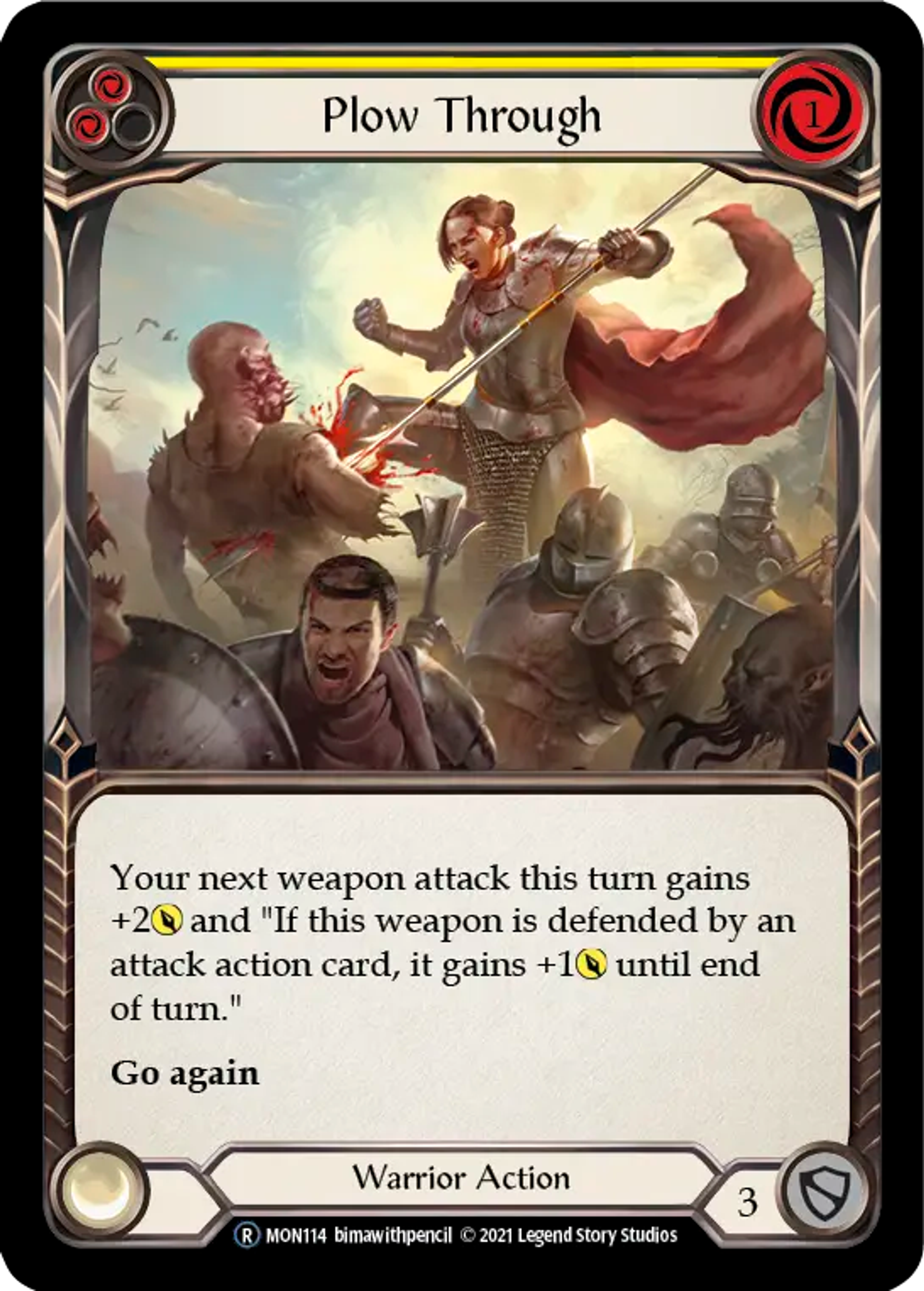 Plow Through (Yellow) — Monarch - Unlimited — Flesh and Blood