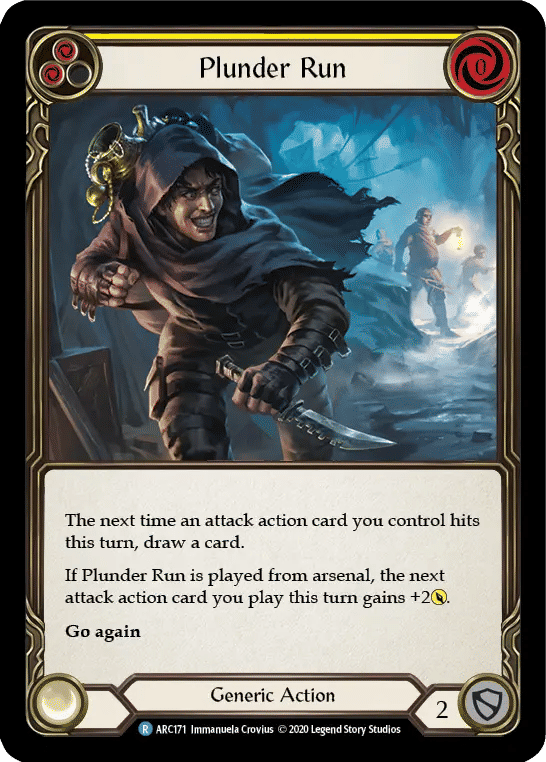 Plunder Run (Yellow) from Arcane Rising - Unlimited - Flesh and Blood