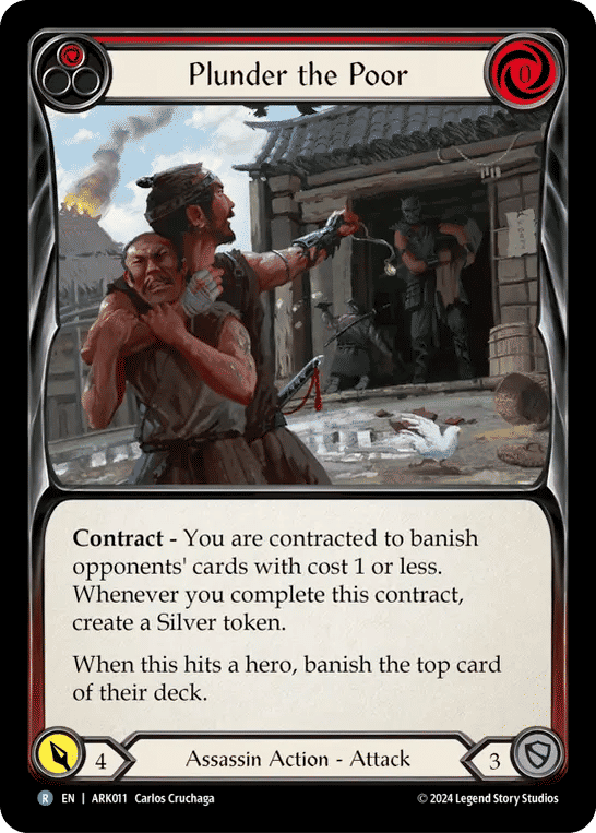 Plunder the Poor (Red) — The Hunted Blitz Deck - Arakni — Flesh and Blood
