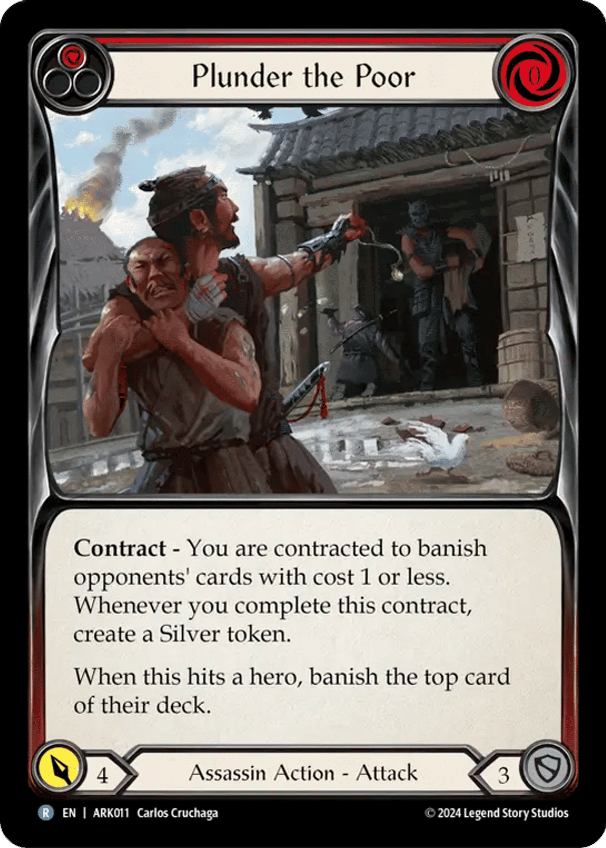 Plunder the Poor (Red) from The Hunted Blitz Deck - Arakni - Flesh and Blood