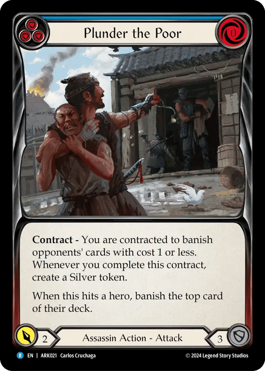 Plunder the Poor (Blue) — The Hunted Blitz Deck - Arakni — Flesh and Blood