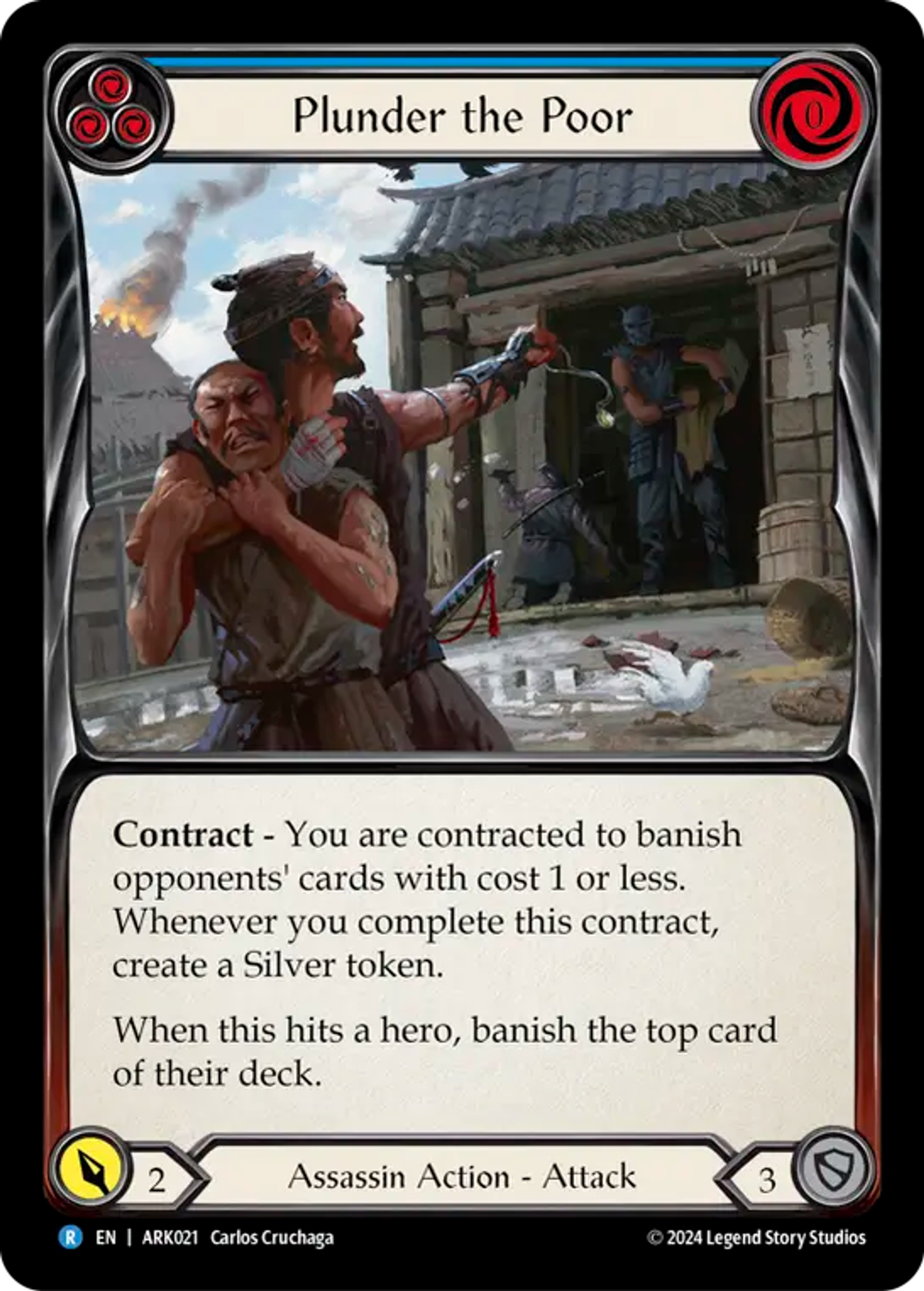 Plunder the Poor (Blue) — The Hunted Blitz Deck - Arakni — Flesh and Blood