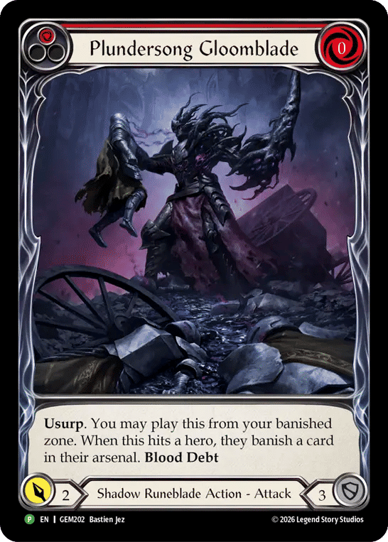 Plundersong Gloomblade — GEM - Pack 6 — Flesh and Blood