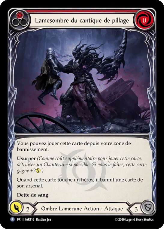 Lamesombre du cantique de pillage — Usurp the Shadow Throne — Flesh and Blood