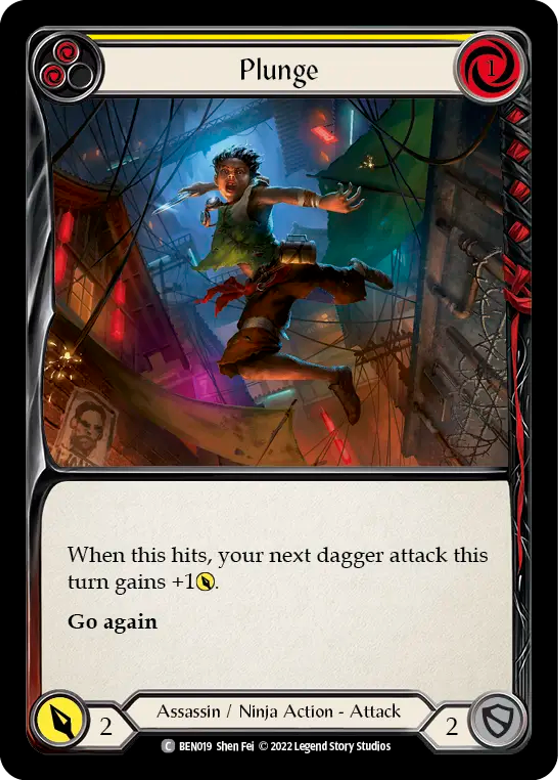 Plunge (Yellow) — Benji - Blitz Deck — Flesh and Blood