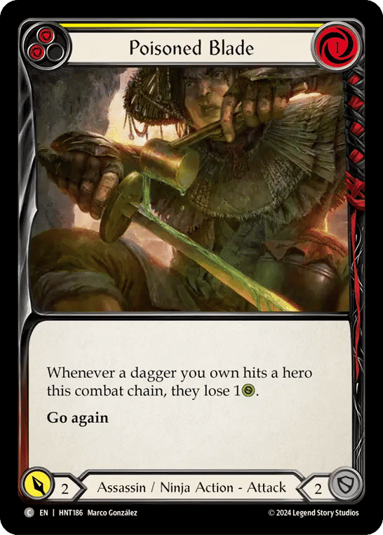 Poisoned Blade (Yellow) — The Hunted — Flesh and Blood