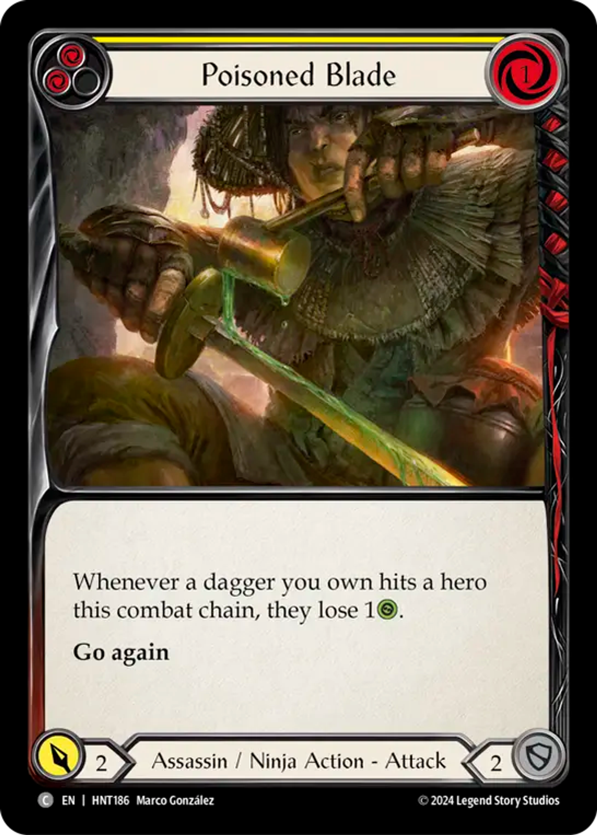 Poisoned Blade (Yellow) — The Hunted — Flesh and Blood