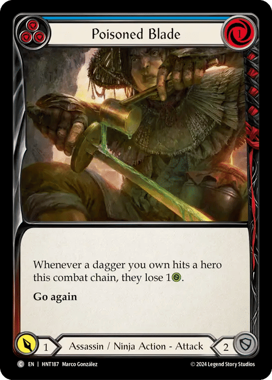 Poisoned Blade (Blue) — The Hunted — Flesh and Blood
