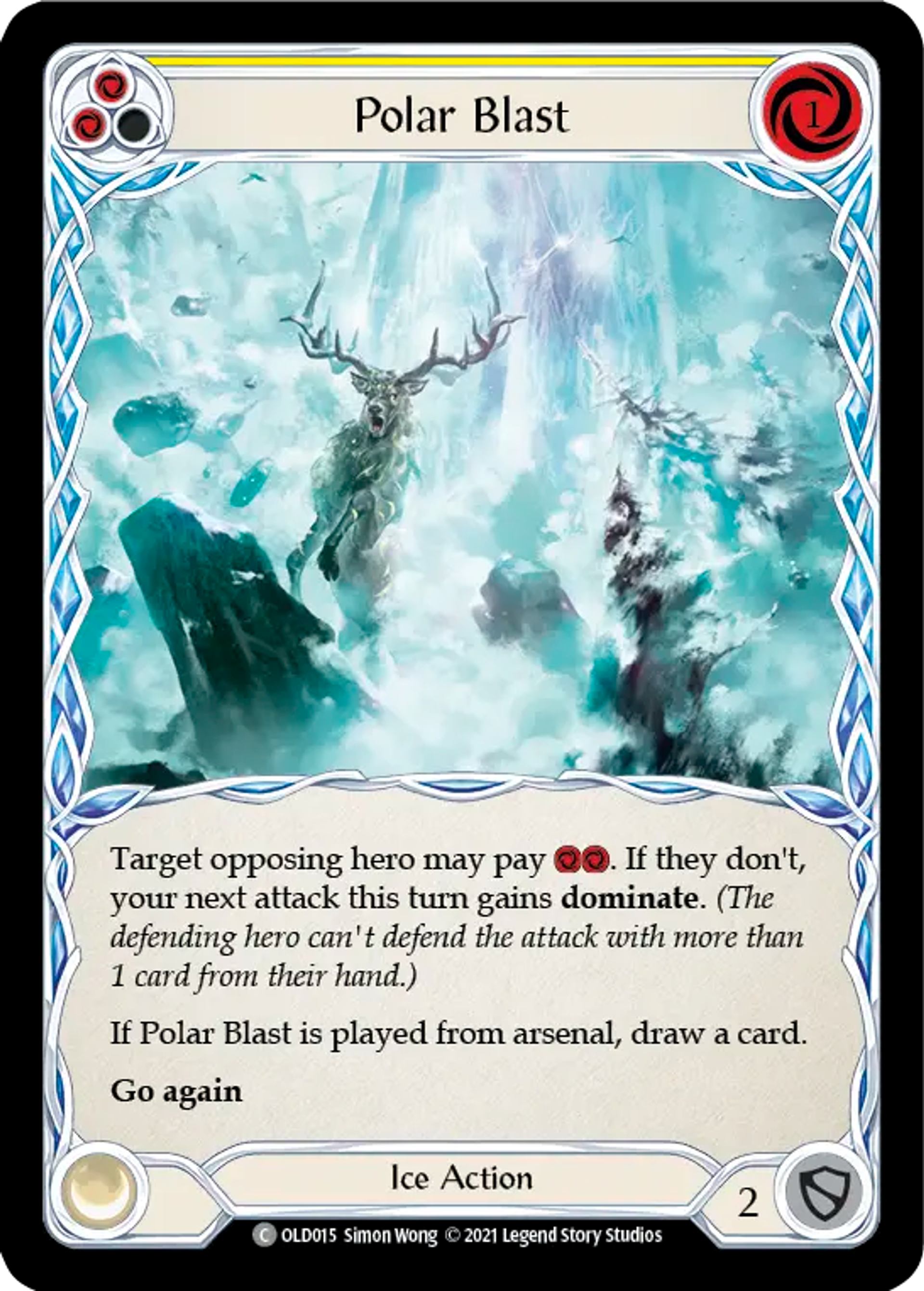 Polar Blast (Yellow) — Oldhim - Blitz Deck — Flesh and Blood
