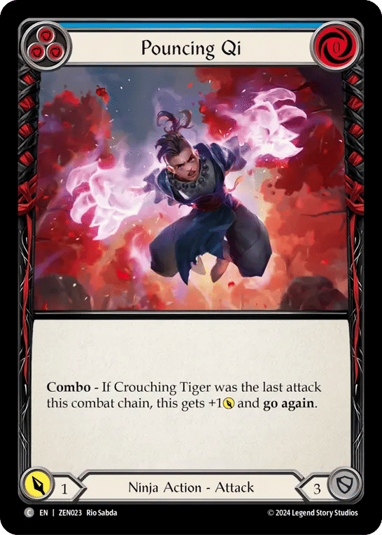 Pouncing Qi (Blue) — Zen - Blitz Deck — Flesh and Blood