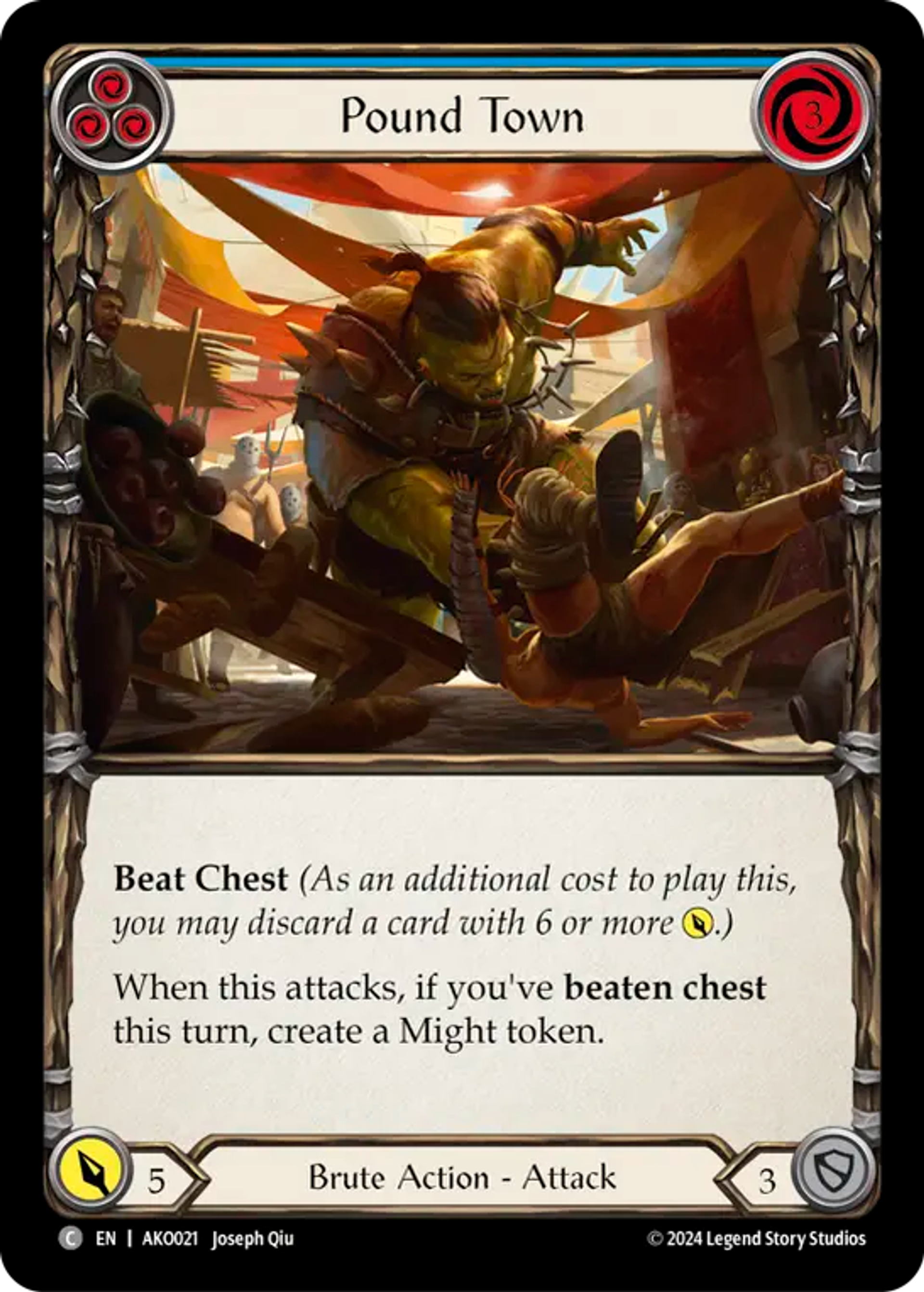 Pound Town (Blue) — Armory Deck - Kayo, Armed and Dangerous — Flesh and Blood