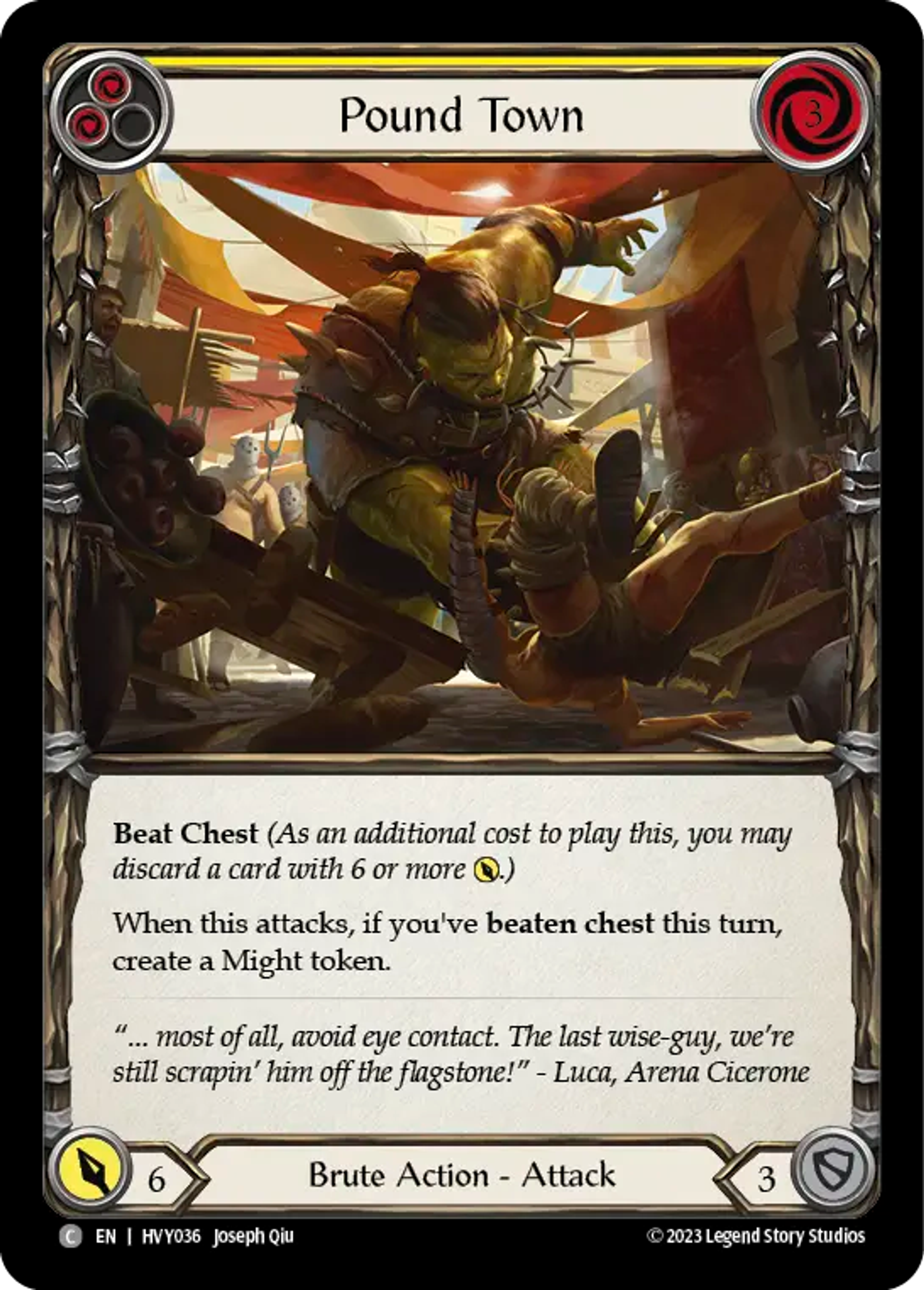 Pound Town (Yellow) — Heavy Hitters — Flesh and Blood
